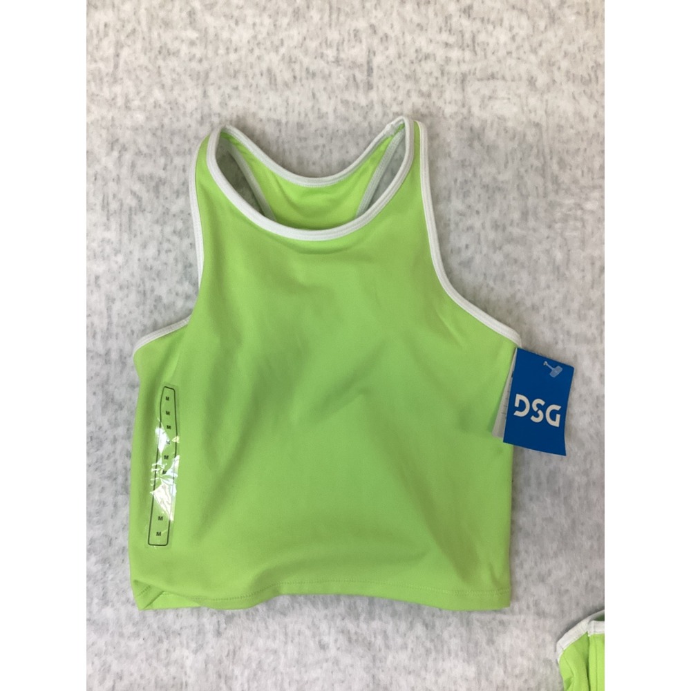 DSG‎ Girls Momentum Shelf Bra Tank Top Neon Pear Green Size M 10-12 NWT..
